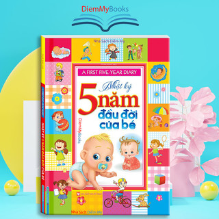 Sách -nhật ký 5 năm đầu đời của bé a first five-year diary 50 trang khổ to 28.5x20.5 cm