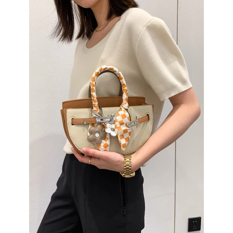 Túi xách nữ HM Kelly bản mặt trăng nhiều màu Old Money nữ tính nhẹ nhàng sang chảnh