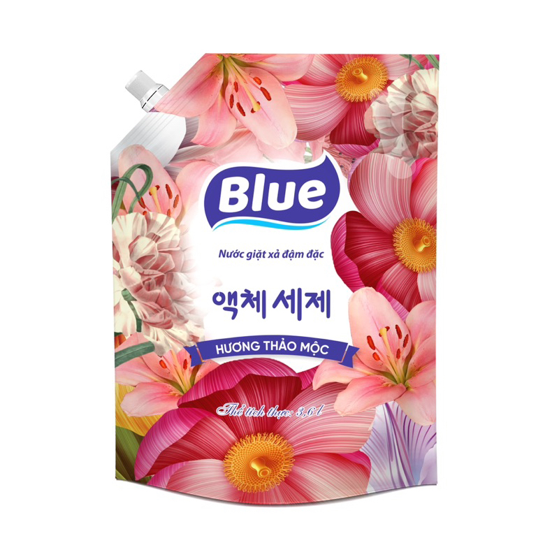Nước Giặt Blue Hàn Quốc 3600ml [Hoả Tốc]Lưu Hương Đậm Sâu - Nhận diện Thương Hiệu Mới
