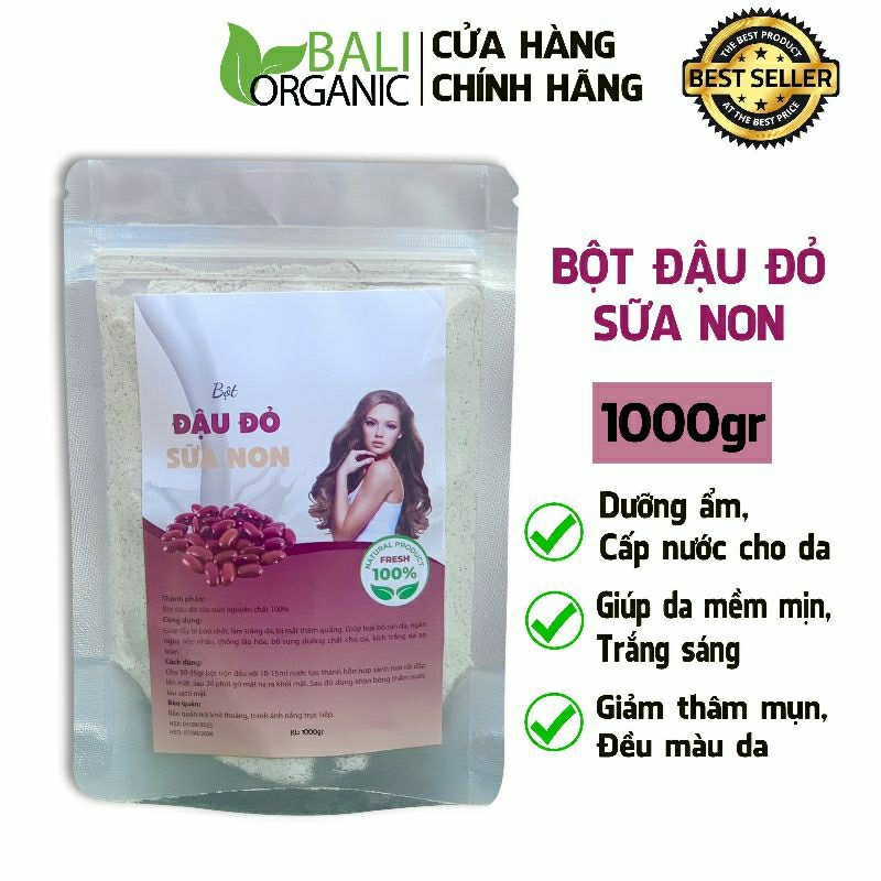 Ủ trắng đậu đỏ sữa non Baliorganic 1kg