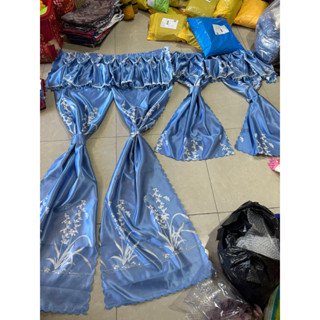 màn cửa sổ cửa buồng vải gấm ngọc trai chóng nắng