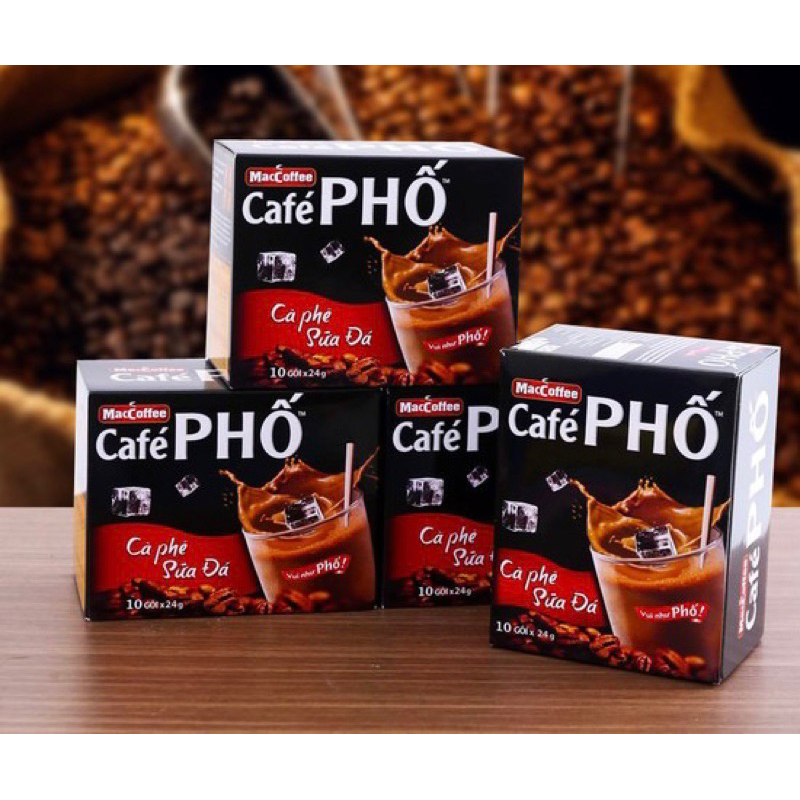 Cà phê phố sữa đá 10 gói x 24g