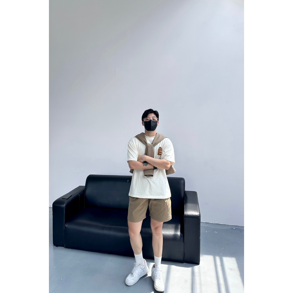 Thun họa tiết chữ basic cotton