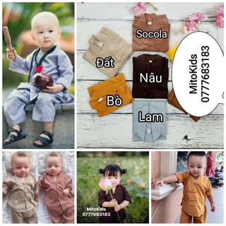 (6-40kg) Đồ lam cho bé trai bé gái. Bộ lam lễ chùa kate la hán cho bé