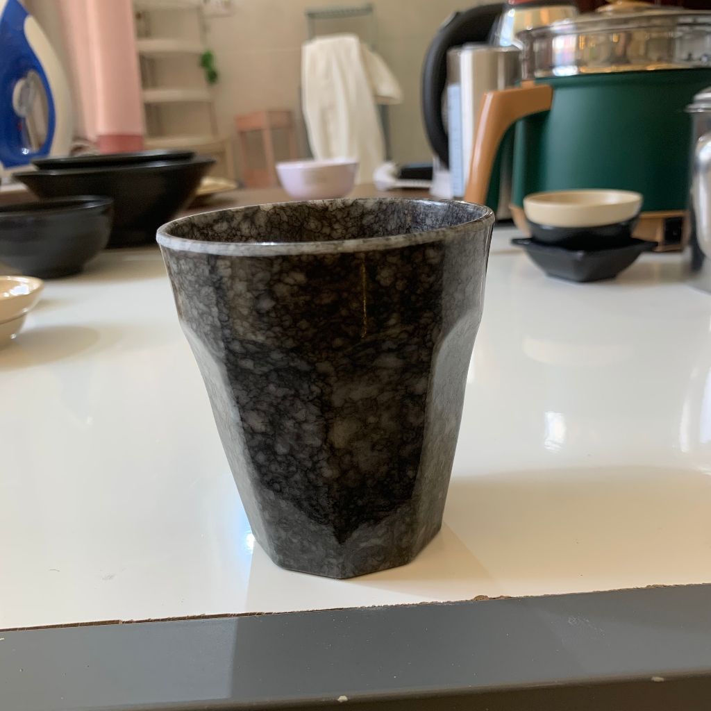 Ly Nhựa Melamine nhuthaco Vân Đá màu kem - màu xám - màu đen có 2 size