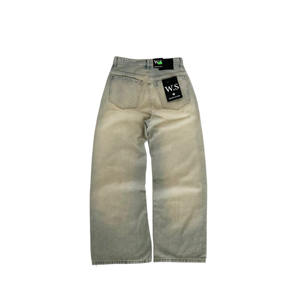 LIGHT SMOKE BAGGY JEANS - Quần jeans màu khói 1185