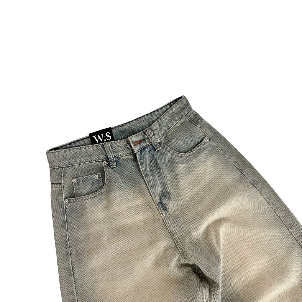 LIGHT SMOKE BAGGY JEANS - Quần jeans màu khói 1185