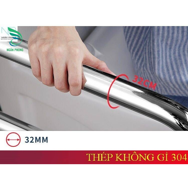 TAY VỊN PHÒNG TẮM ĨNOX 304-PHI LỚN 32MM