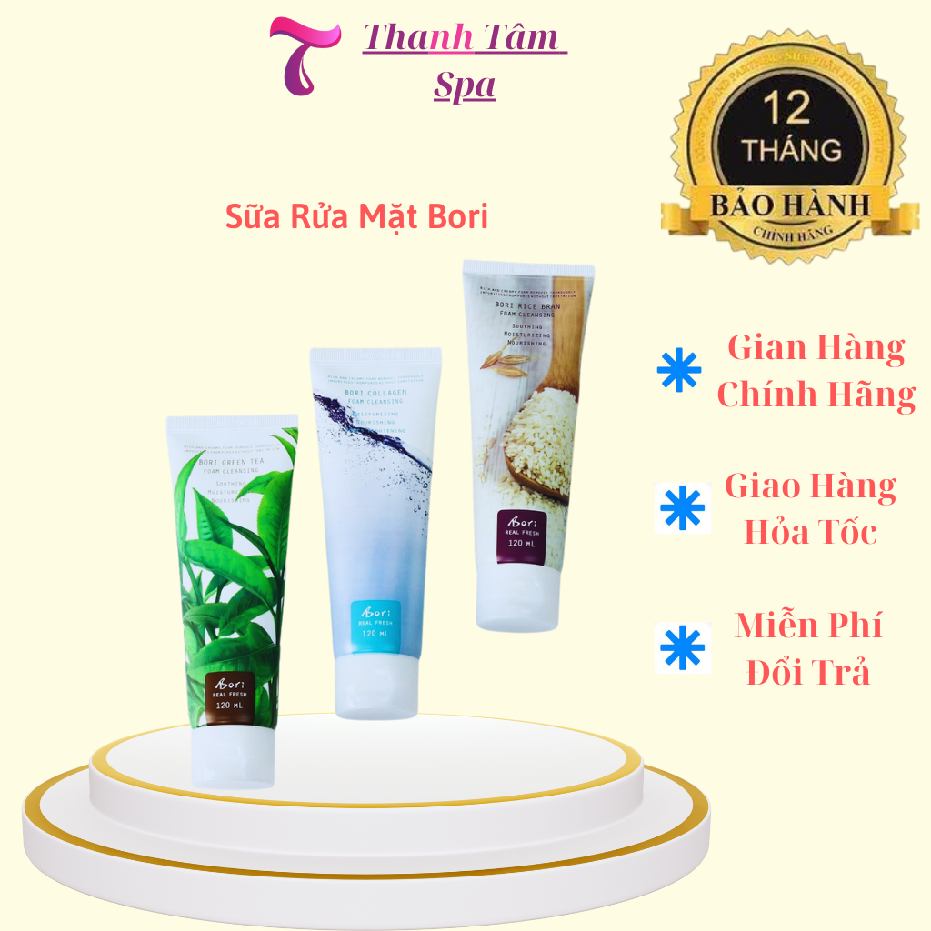 Sữa Rửa Mặt Bori - Cám Gạo - Trà Xanh - Hàn Quốc - SPA TMV