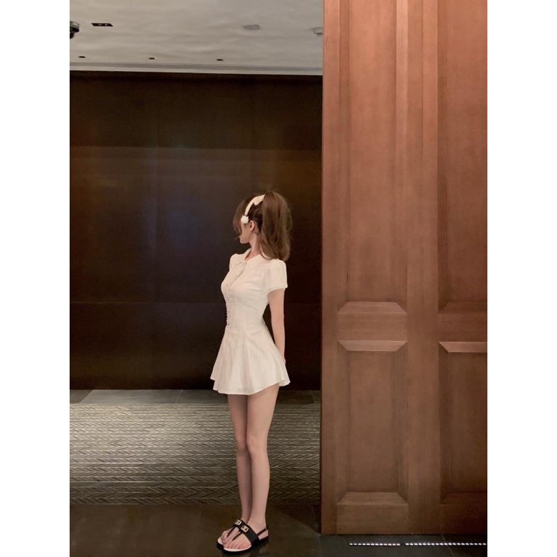 Váy xoè vai bồng tiểu thư