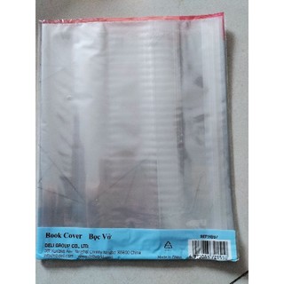 Tập 10 bọc vở cấp 2 deli 17.5x25.0cm