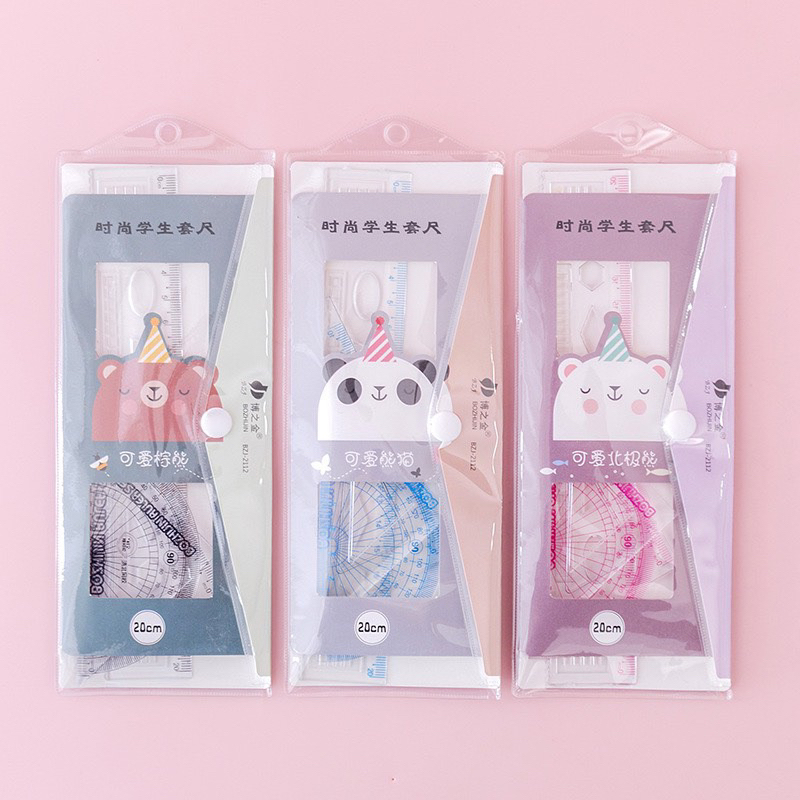 Bộ thước Ê Ke 4 Món