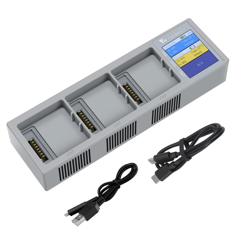 Hub Sạc, Dock sạc 3 pin cho DJI Mavic 3 có màn hình