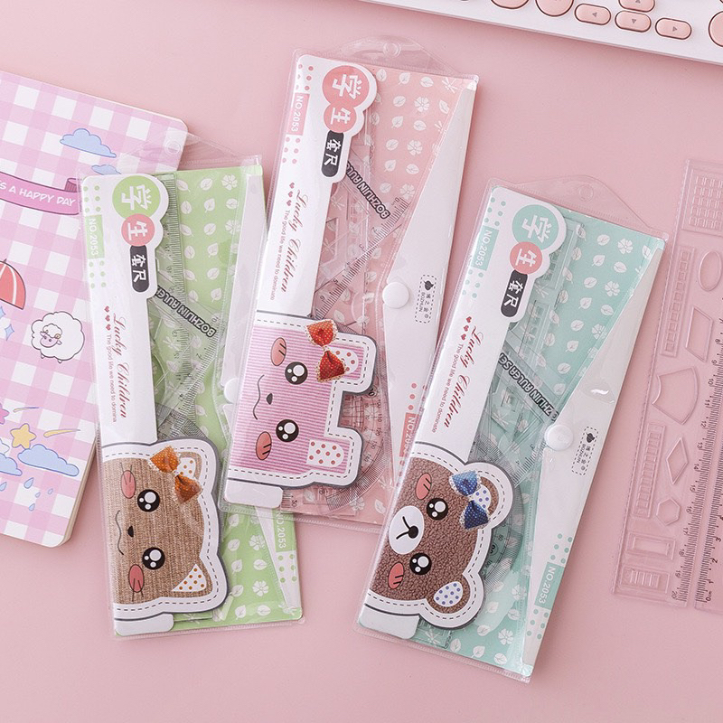 Bộ thước Ê Ke 4 Món