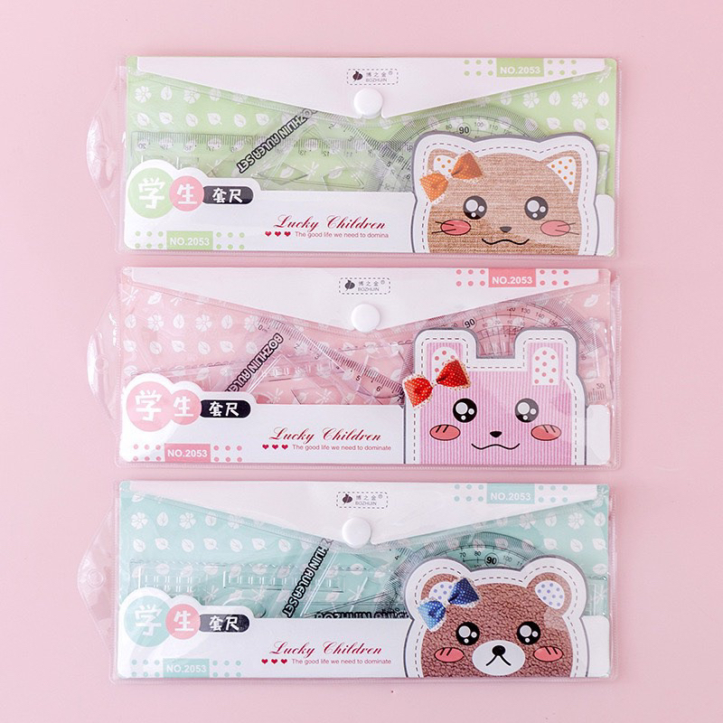 Bộ thước Ê Ke 4 Món