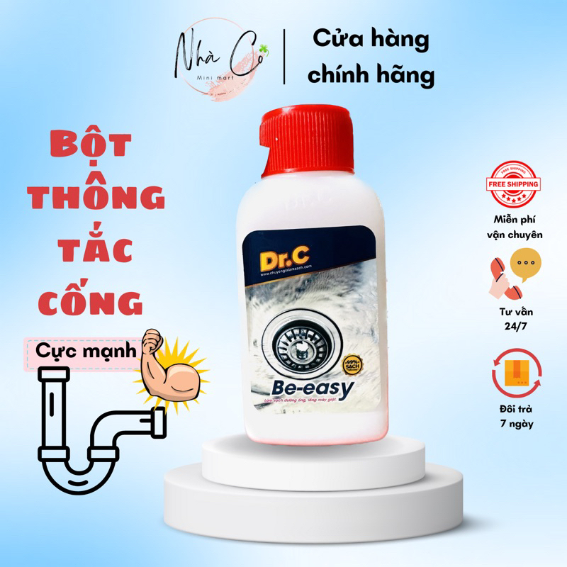 Bột thông tắc đường ống, cống thoát, chậu rửa, vệ sinh lồng giặt Be-easy DrC