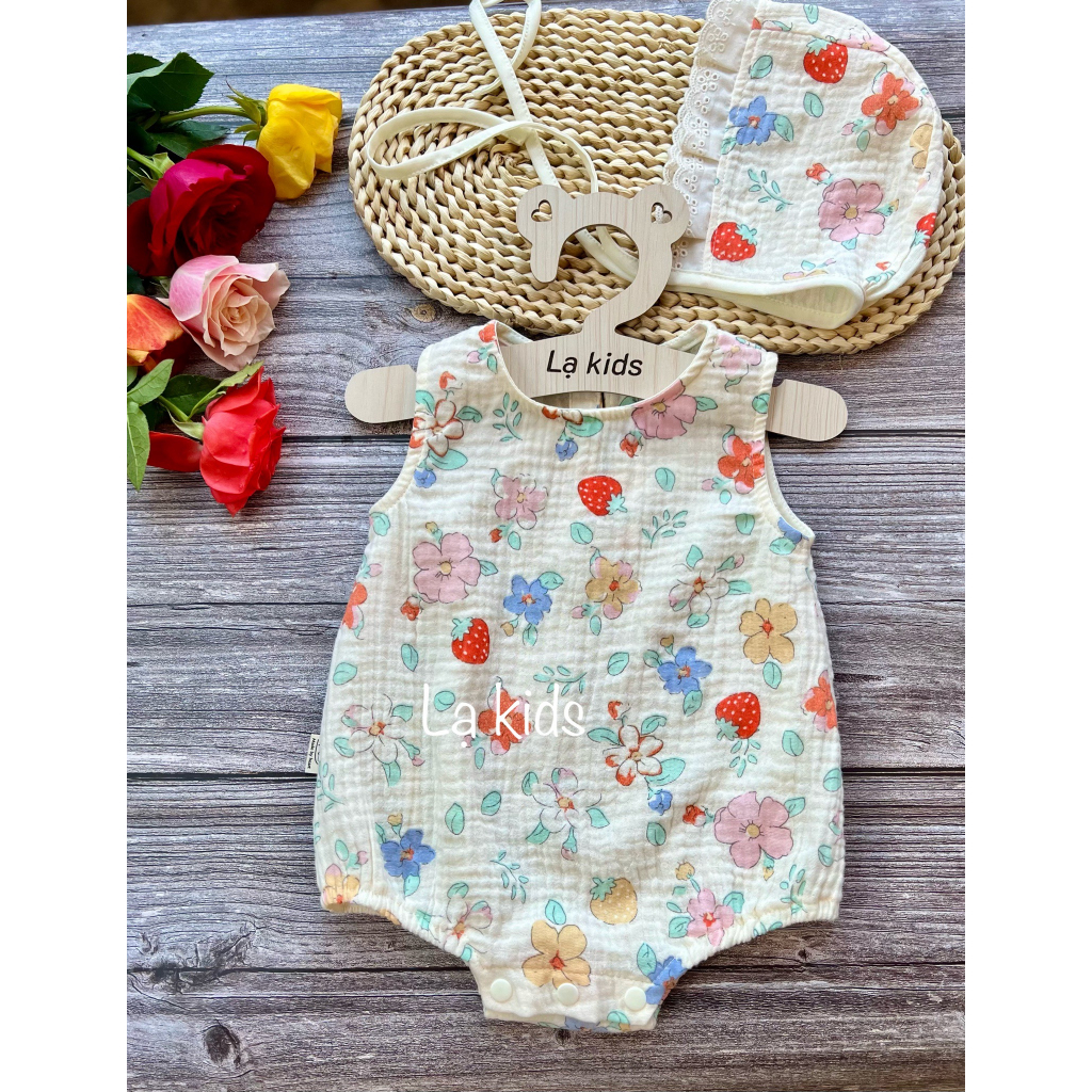 Body mùa hè xô muslin  , siêu mát cho bé