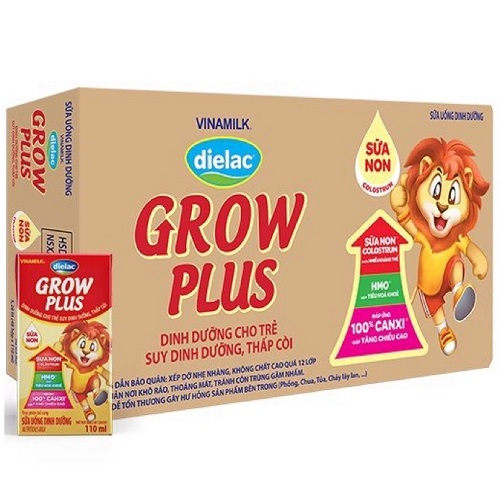 ( Mua lẻ giá Sỉ) Thùng sữa bột pha sẵn Dielac Grow Plus đỏ 110ml (48 hộp)