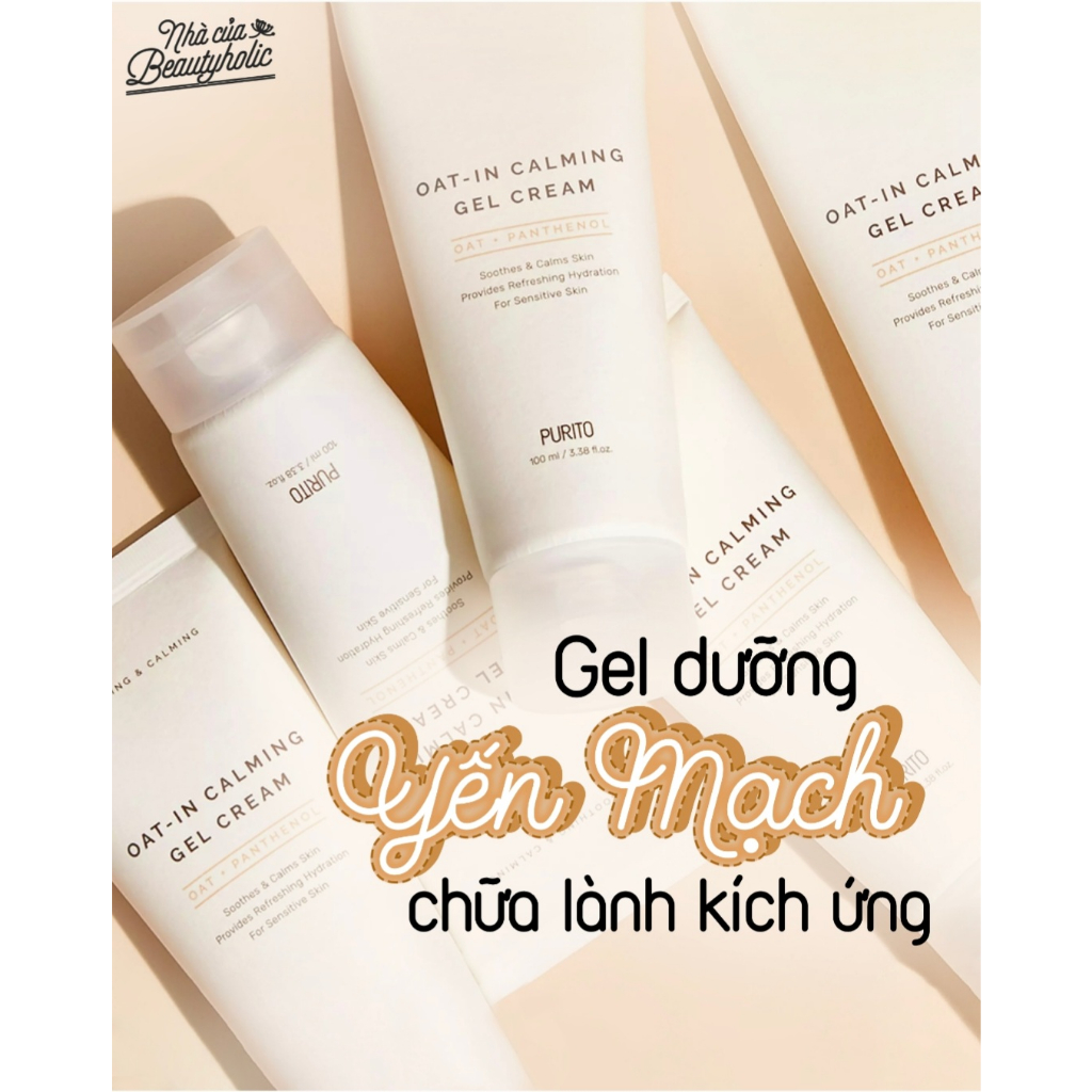 Gel dưỡng yến mạch cho da dầu PURITO OAT IN CALMING GEL CREAM