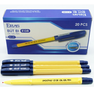 1 hộp 20c bút bi 0.5mm ngòi siêu trơn Eras E138