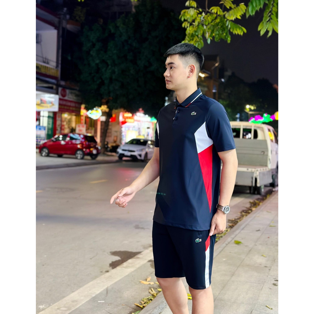 Bộ thể thao X Laaccosstee🐊🐊 Champion, Chất vải LACOSTE COTTON THỂ THAO lạnh cao cấp co giãn thoáng mát thấm hút mồ hôi