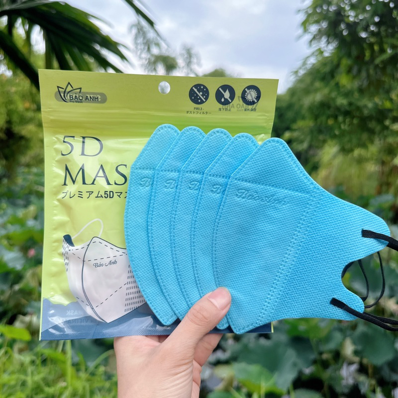 100 Chiếc Khẩu Trang 5D Kháng Khuẩn Bảo Anh