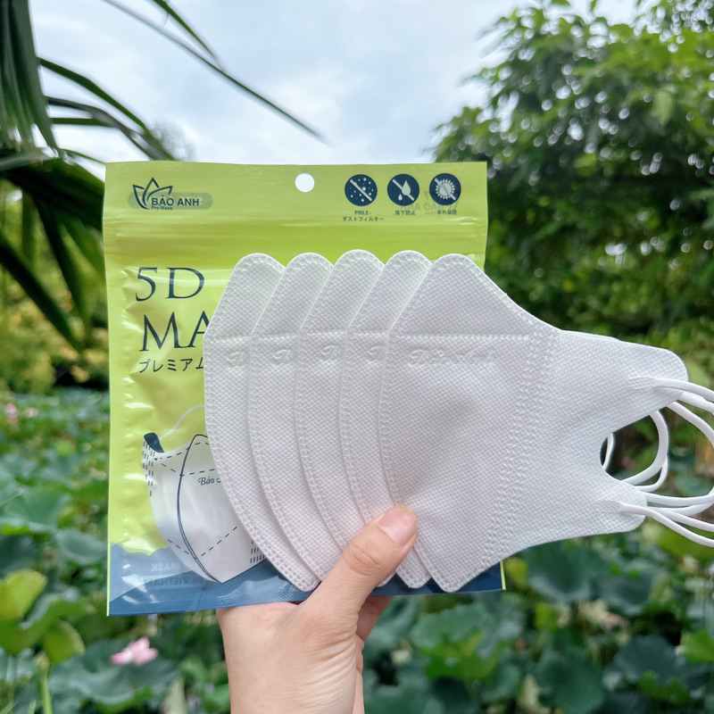 100 Chiếc Khẩu Trang 5D Kháng Khuẩn Bảo Anh