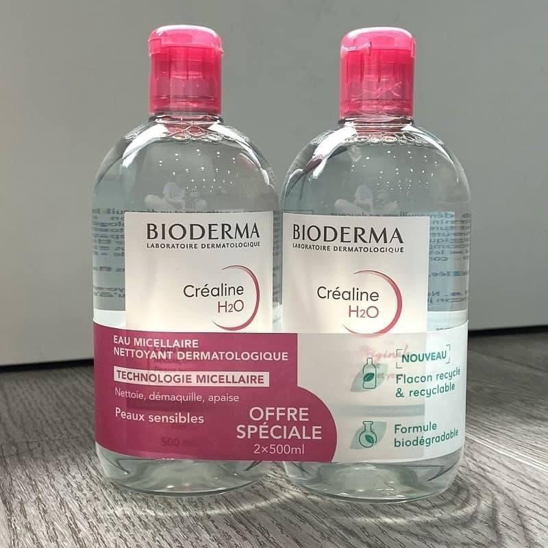 Tẩy trang Pháp B.I.O Hồng / Xanh 500ml