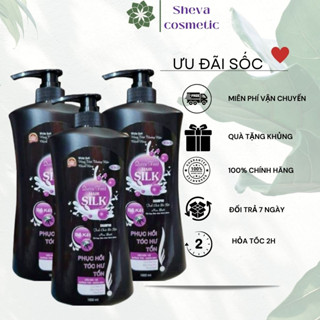 (ComBo 3 Chai) Dầu Gội Đầu Bồ Kết Phục Hồi Tóc Hư Tổn SILK 1000ml - Dầu gội nguyên chất