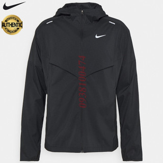 Áo khoác nam Nike chính hãng 1 lớp có mũ trùm đầu logo đánh flash phản quang có túi zip 2 bên và túi trong