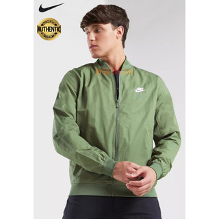 Áo khoác nam bomber Nike chính hãng 1 lớp màu xanh chất vải xịn không mũ trùm đầu