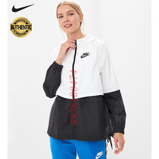Áo khoác nữ Nike chính hãng 1 lớp chất vải mỏng nhẹ có mũ trùm đầu chống thấm nước tốt
