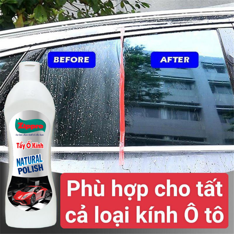 Tẩy ố kính ô tô ZIPPRO ,tẩy cặn canxi, ố mốc trên gương , kính xe ô tô