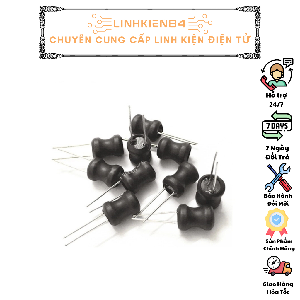 COMBO 5 Chiếc Cuộn Cảm Chân Cắm 3A 8x10MM