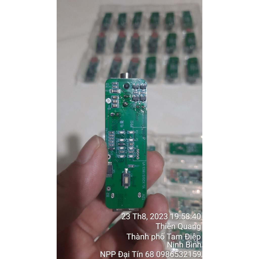Mạch Pin quạt áo điều hòa gifv 12v
