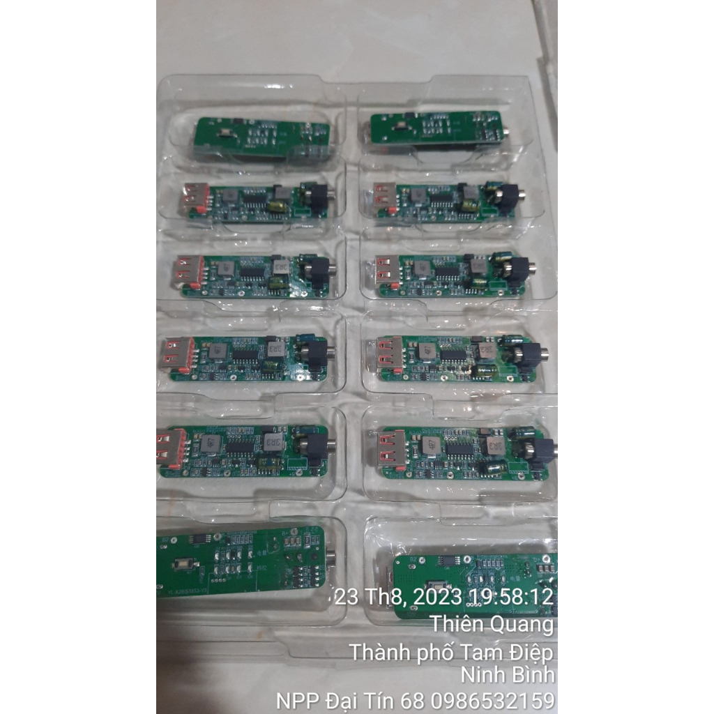 Mạch Pin quạt áo điều hòa gifv 12v