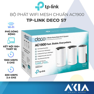Bộ phát wifi mesh tp-link deco s7 chuẩn ac1900, băng tần kép, kết nối đến 100 thiết bị, full gigabit ethernet