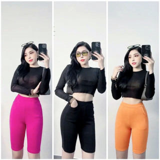 Quần legging nữ bigsize,quần ngố nữ đùi big size chất vải thun gân q12