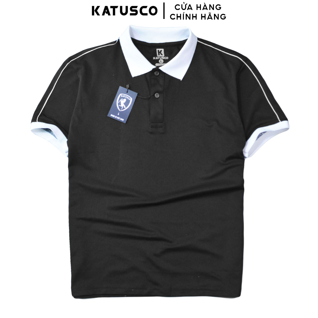 Áo Polo Nam Cổ Bẻ Phối Viền Vai KATUSCO A2272, vải cá sấu Cotton CVC, nam tính, trẻ trung, thanh lịch