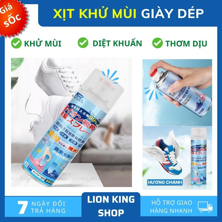 Bình xịt khử mùi hôi giày dép nano bạc Shoes 2h lọ 260ml, chuyên dùng làm thơm tủ dầy, quần áo, tất, vớ chân.