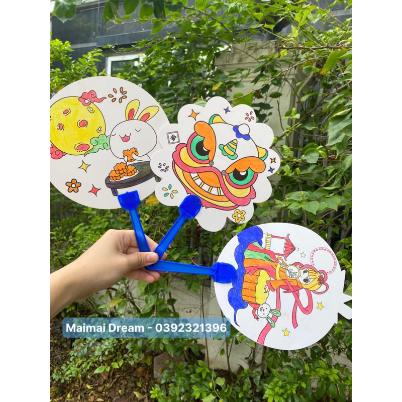 Combo 20 quạt tô màu HALLOWEEN, hoạt động trải nghiệm HALLOWEEN cho học sinh