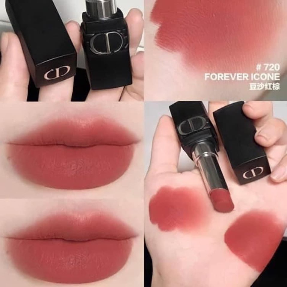 Son Dior Rouge 720 Forever Icone - Vỏ đen nhám
