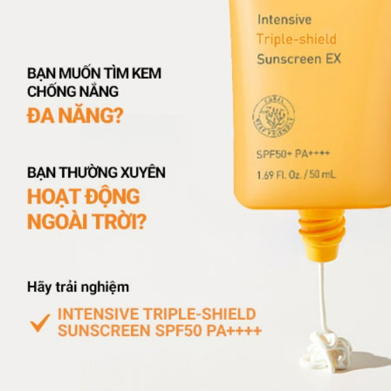 Kem chống nắng Innisfree Triple Shield mini + Fullsize - Mẫu mới( Auth - có bill ) - Huyenmio