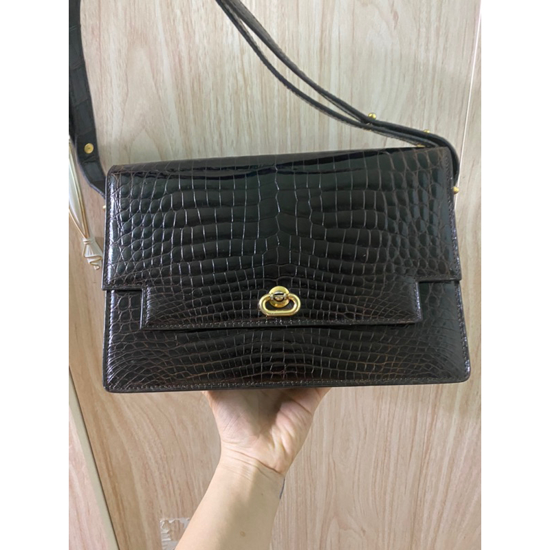 Thanh lý túi da cá sấu bóng kính hiệu Pháp