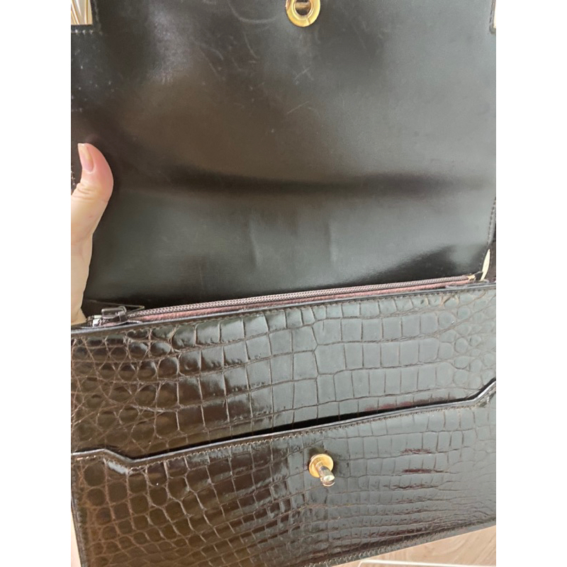 Thanh lý túi da cá sấu bóng kính hiệu Pháp
