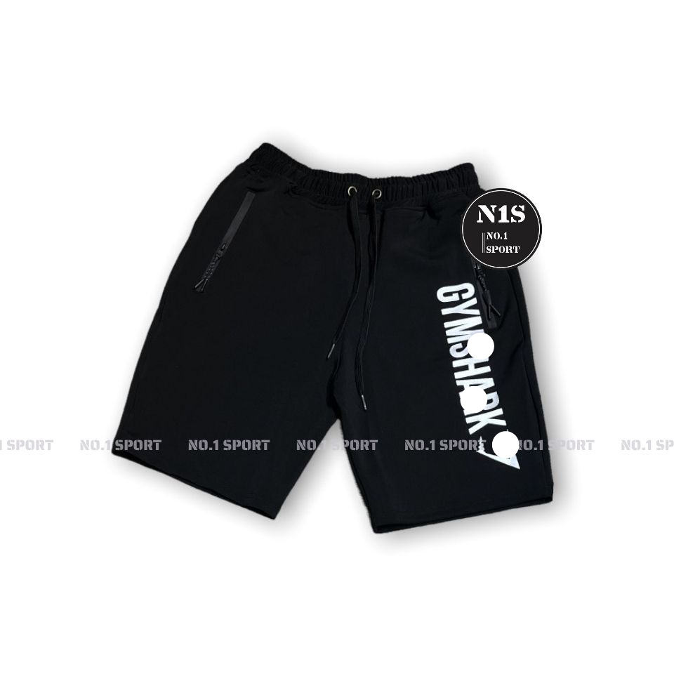 Quần Short Gym, Thể Thao, Logo In Nhũ Siêu Nét, Hình Thật