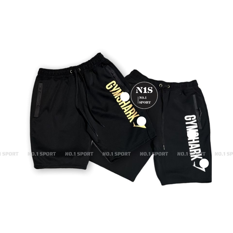Quần Short Gym, Thể Thao, Logo In Nhũ Siêu Nét, Hình Thật