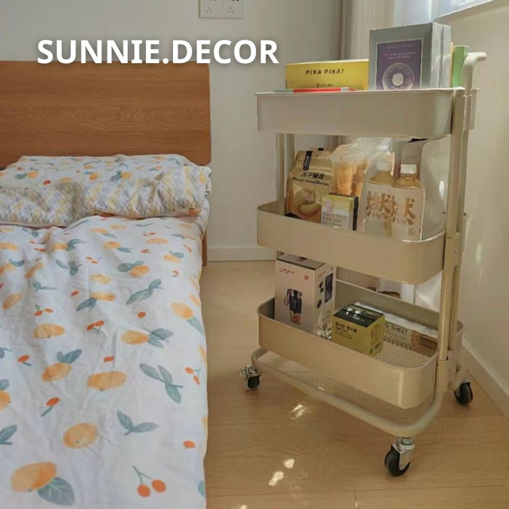 Kệ Xe Đẩy IKEA Đa Năng Spa 3 Tầng Có Bánh Xe Chất Lượng Cao Cấp 100% Thép Cacbon