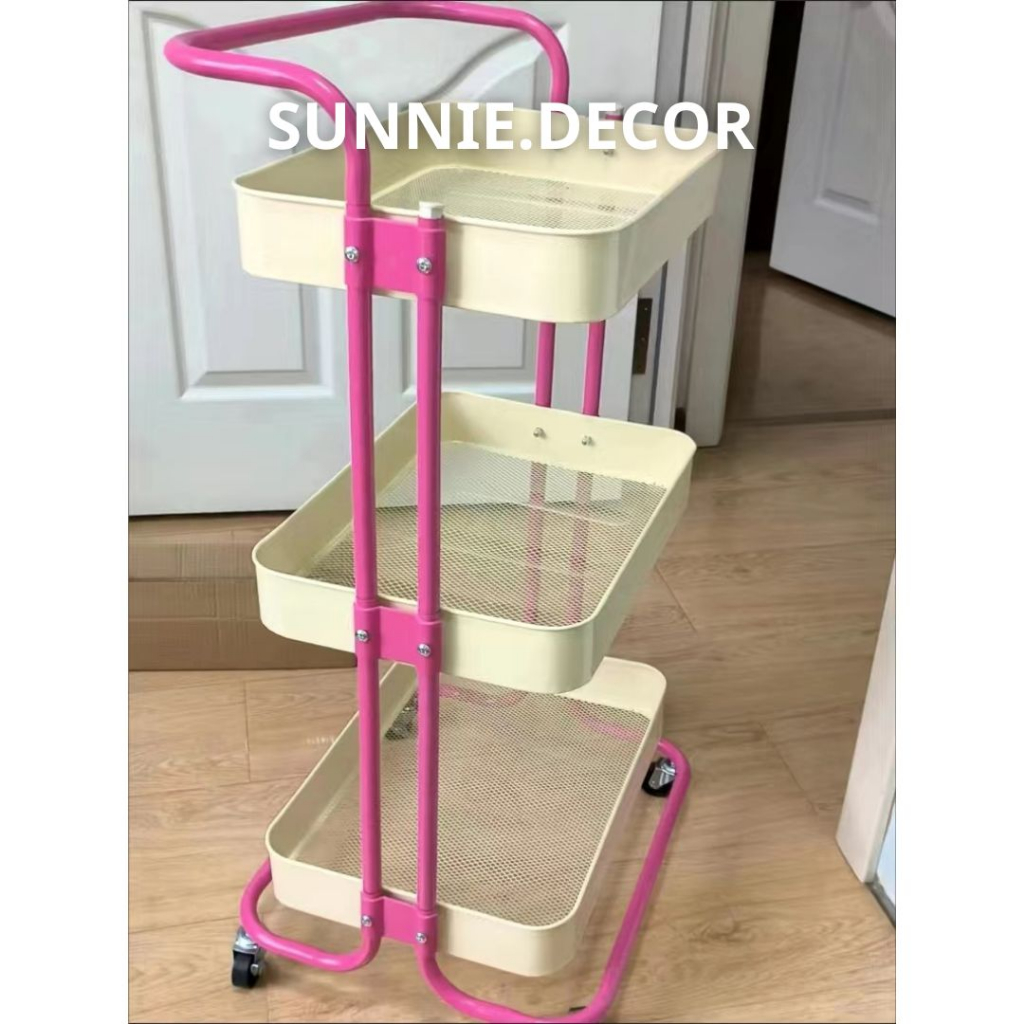 Kệ Xe Đẩy IKEA Đa Năng Spa 3 Tầng Có Bánh Xe Chất Lượng Cao Cấp 100% Thép Cacbon