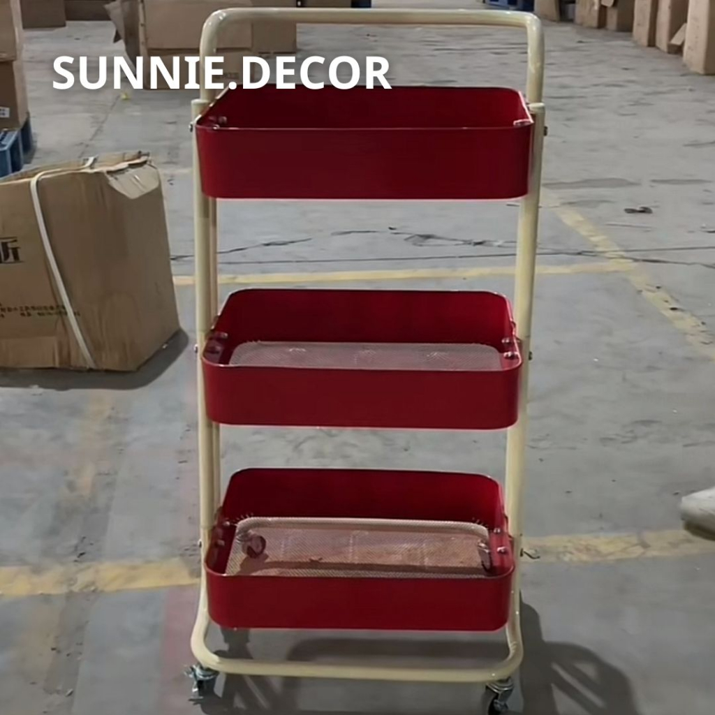 Kệ Xe Đẩy IKEA Đa Năng Spa 3 Tầng Có Bánh Xe Chất Lượng Cao Cấp 100% Thép Cacbon